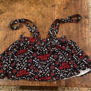 Black and Red Hellfire Club skirt